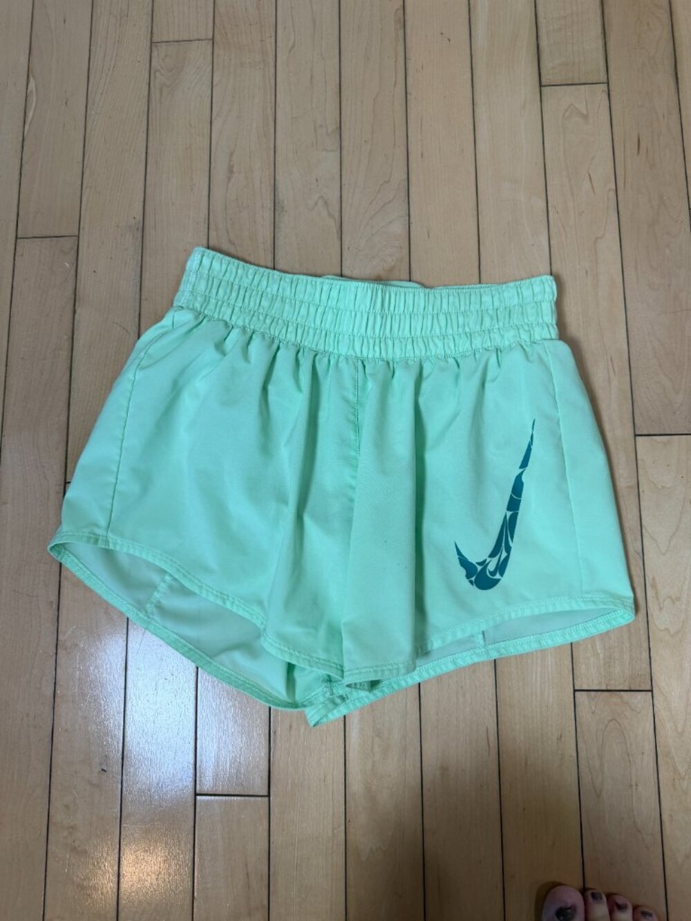 NIKE Dri Fit Lime Green Running Shorts Lined Lightweight Size XS